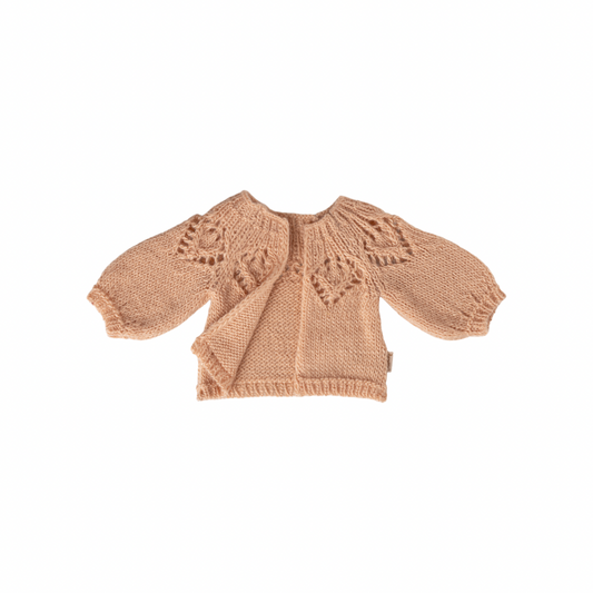 Maileg Knitted cardigan, Size 3 - Light rose