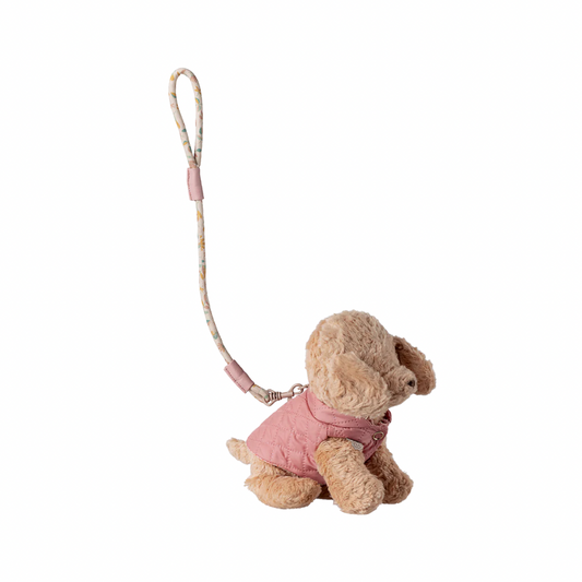 Maileg Pet supply, Harness and leash - Rose