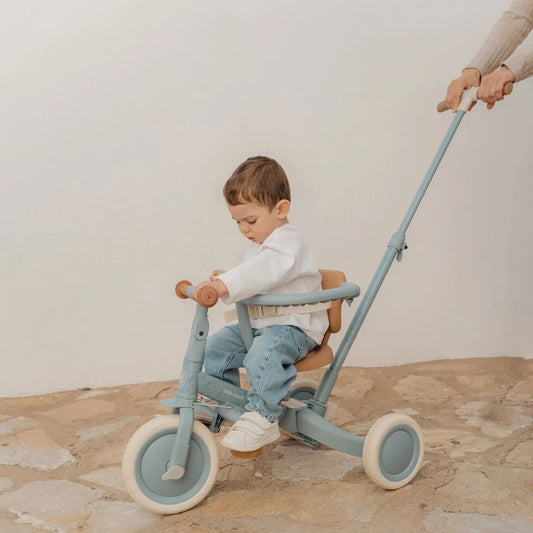 Little Dutch 4 in 1 Tricycle with Push Bar - Blue