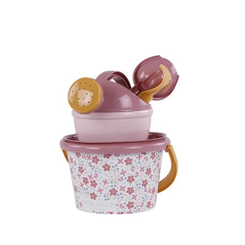 Little Dutch Pink Beach Set - 5 Pieces Pink Flowers