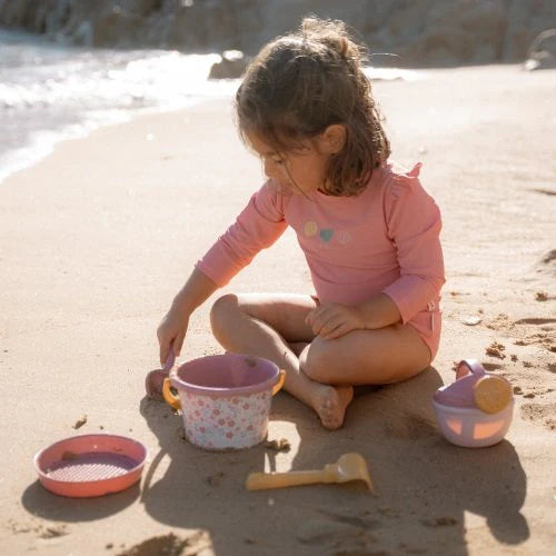 Little Dutch Pink Beach Set - 5 Pieces Pink Flowers