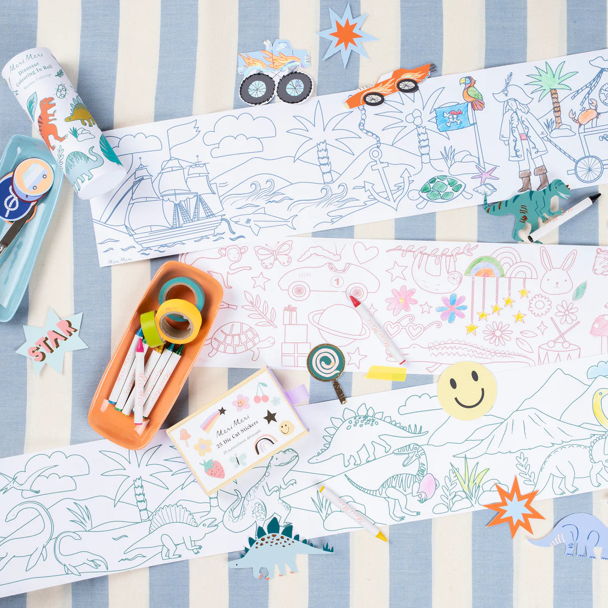 Meri Meri Dinosaur Colouring Roll