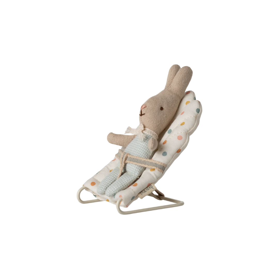 Maileg Baby Bouncer Babysitter Chair, MY - Multi dots