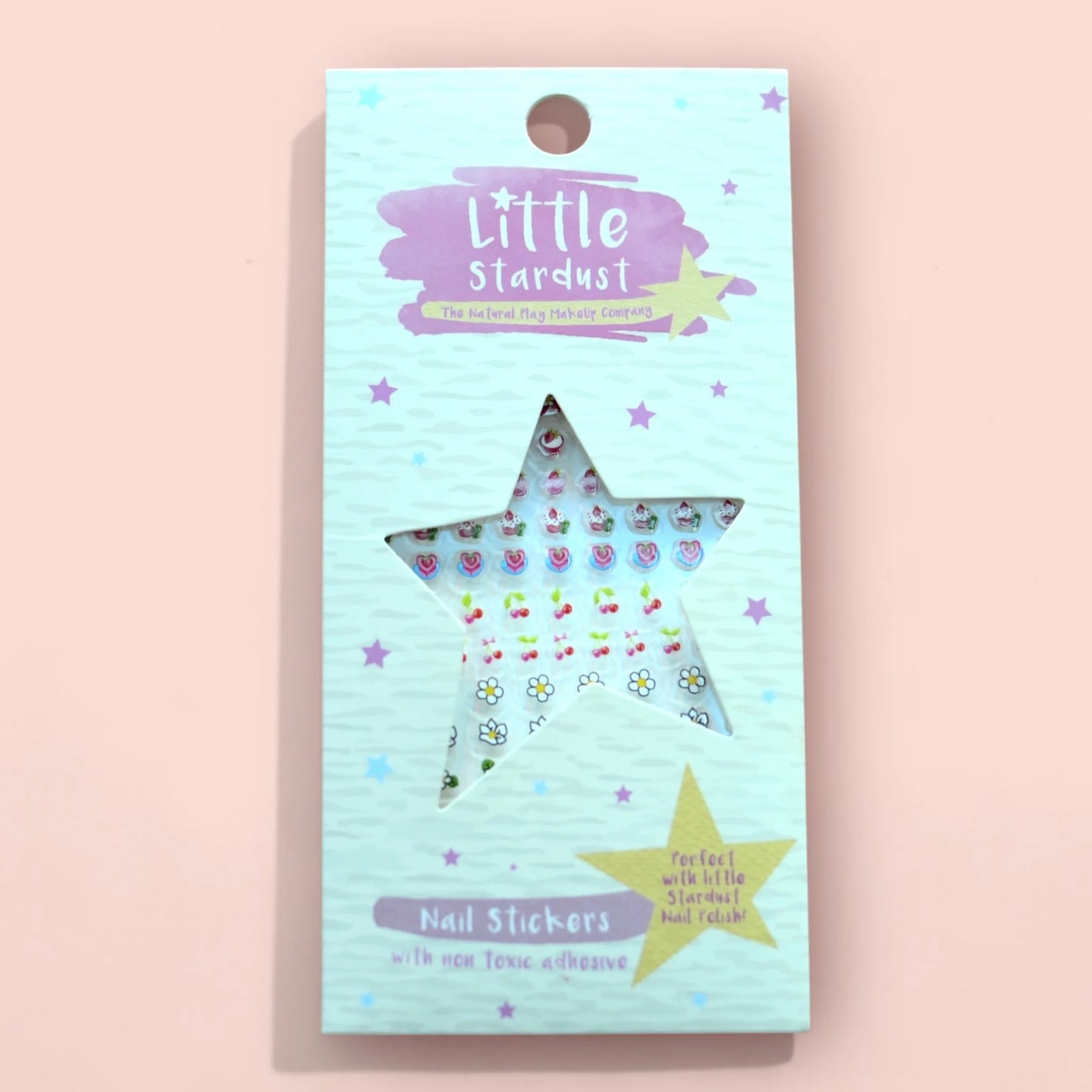 The Natural Play MakeUp Company Strawberry Cupcake Children's Nail Stickers