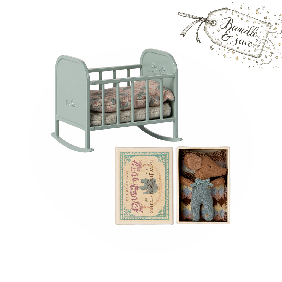 Maileg sleeping baby bundle - Mint