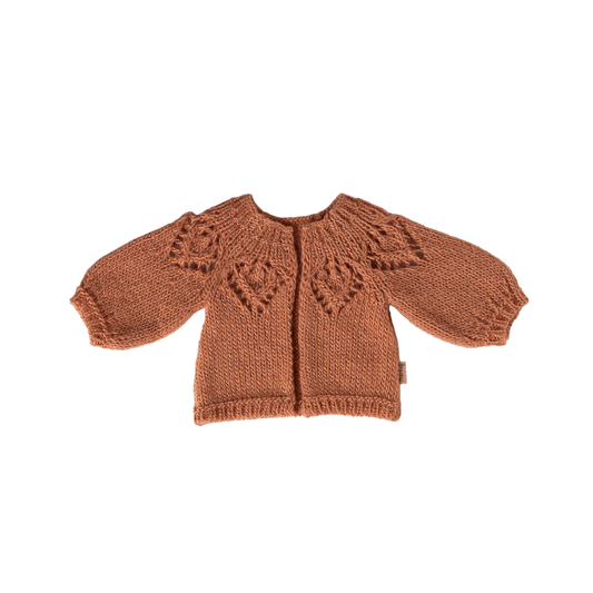 Maileg Knitted cardigan, Size 3 - Vintage Rose
