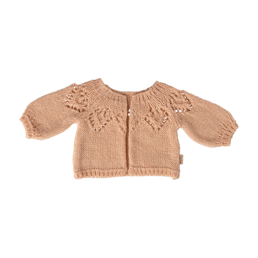 Maileg Knitted cardigan, Size 4 - Light rose