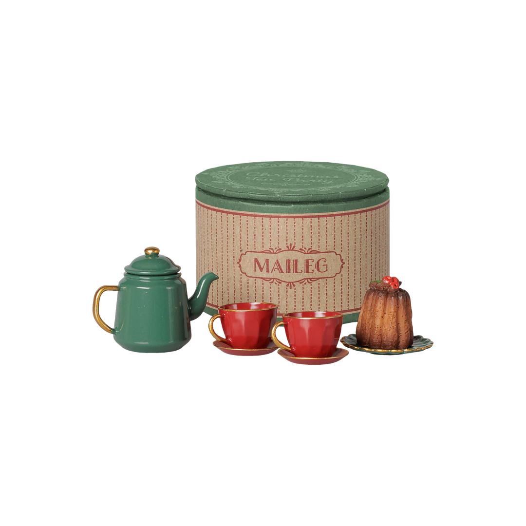 Maileg Christmas tea party, Mouse - Red/Green