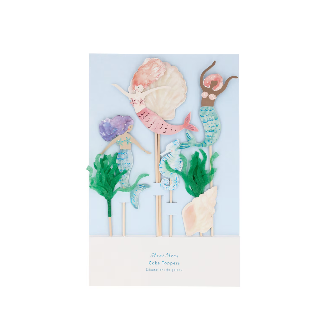 Meri Meri Mermaid Cake Toppers (x 7)