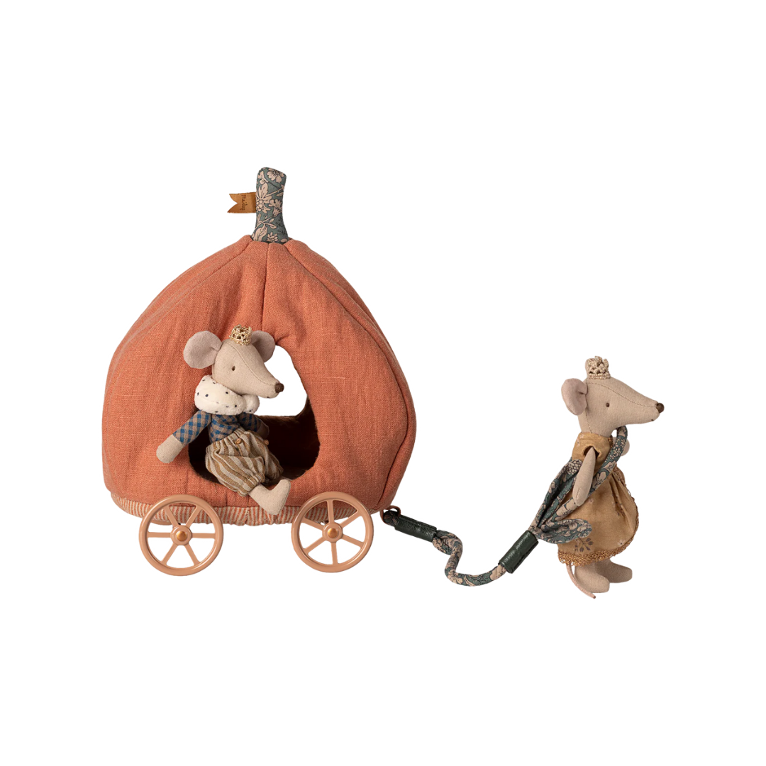 Maileg Pumpkin Carriage, Mouse