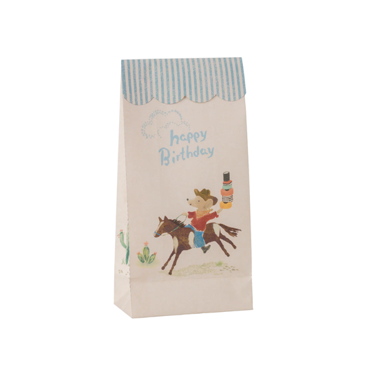 Maileg Goodie bag - Happy birthday - Cowboy, 12 pcs.
