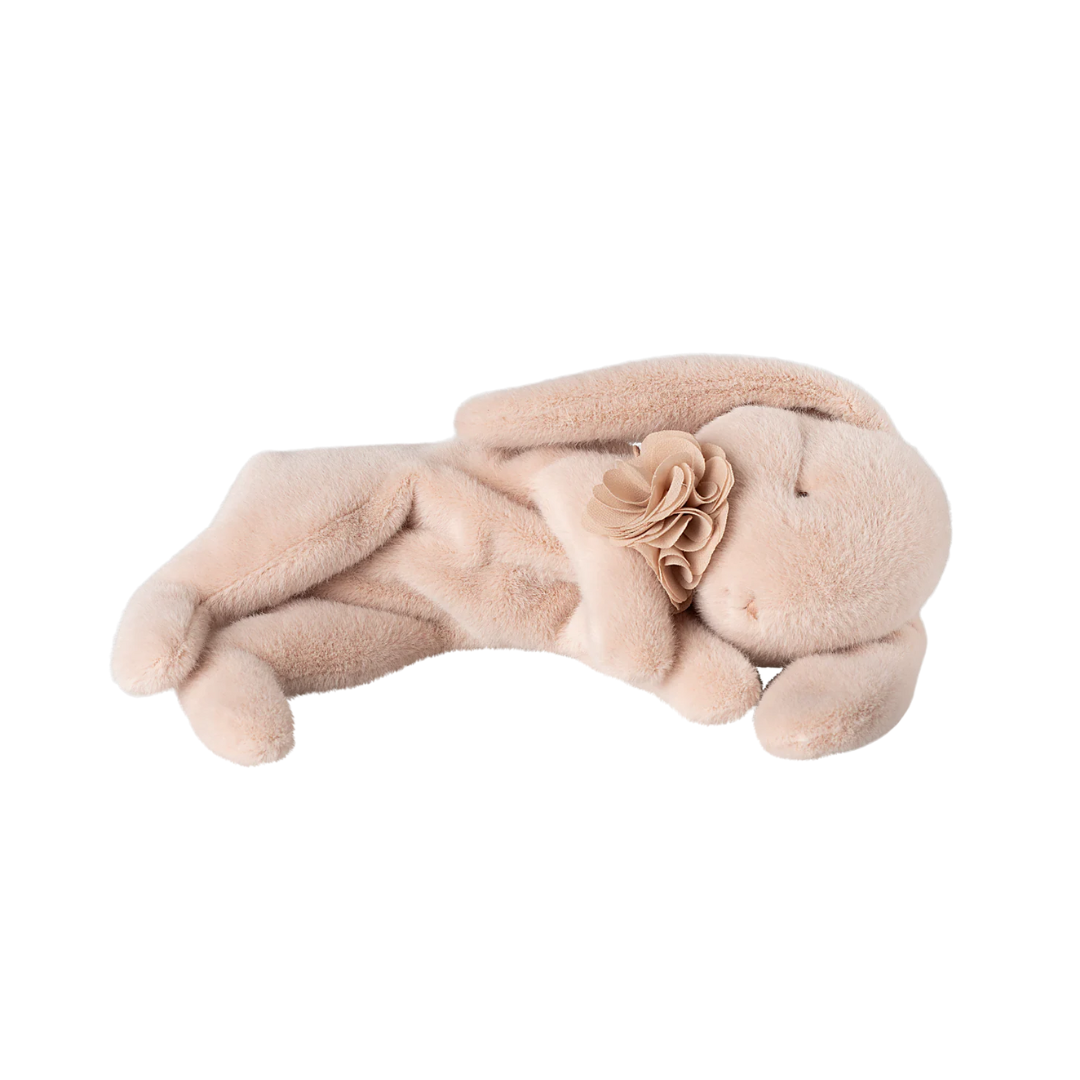Maileg Sleeping bunny plush, Small - Powder