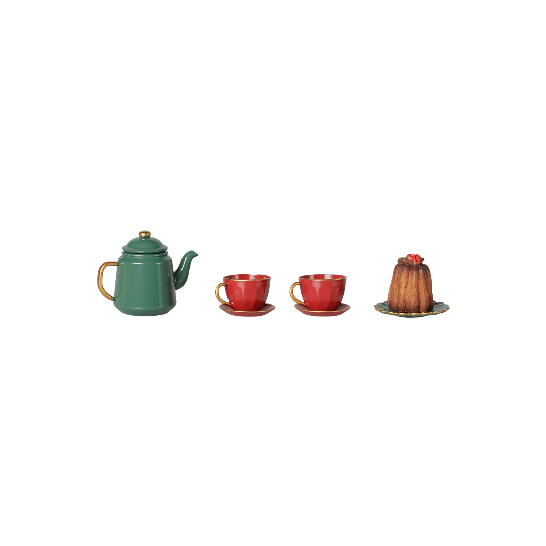 Maileg Christmas tea party, Mouse - Red/Green