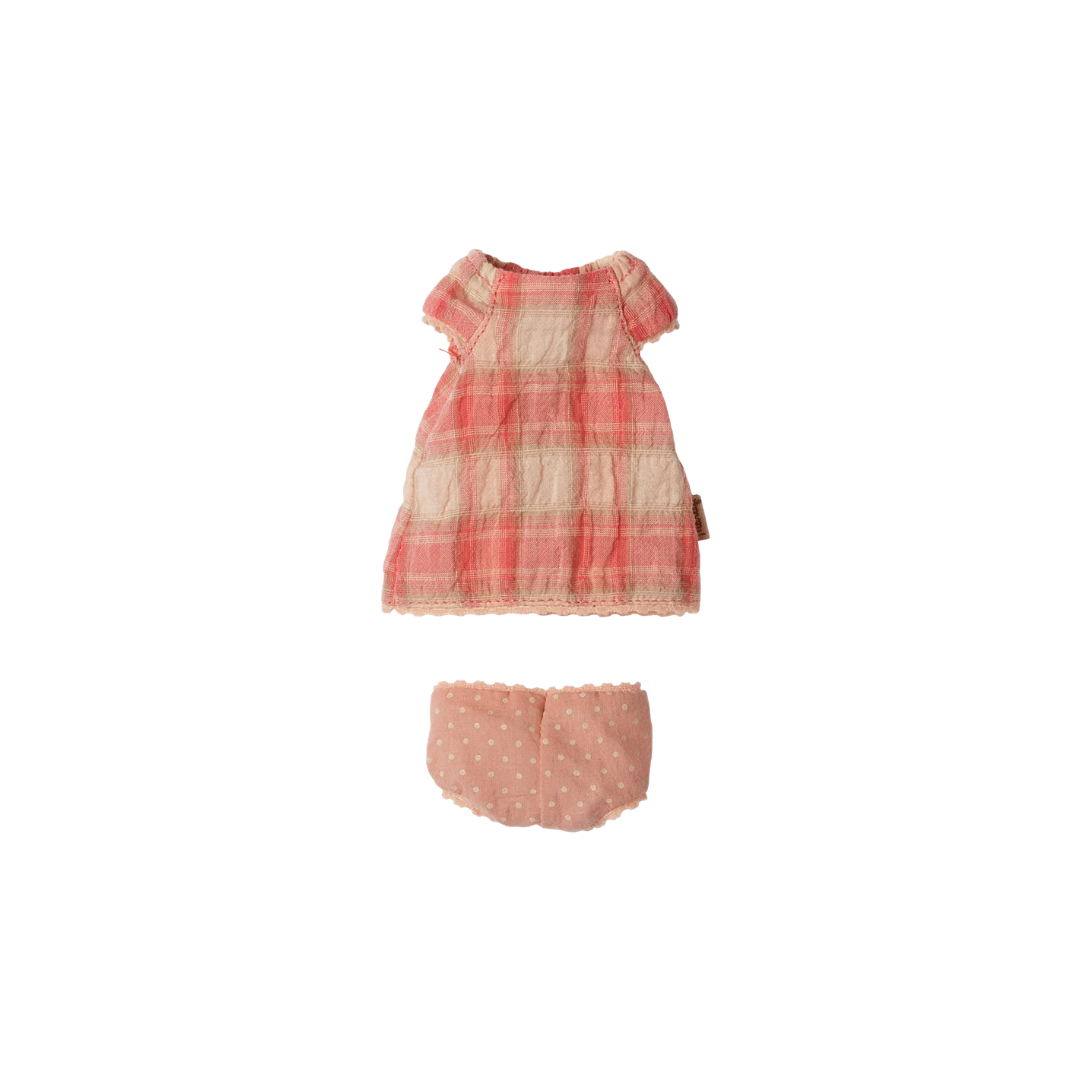 Maileg Dress, Teddy Junior - Coral