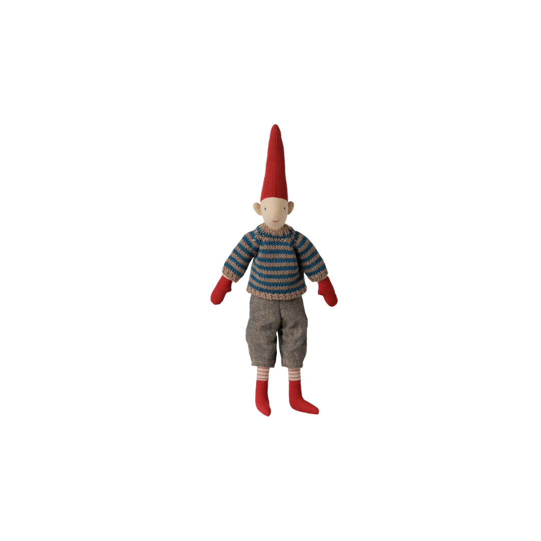 Maileg Pixy, Size 2 - Boy - Striped knitted sweater