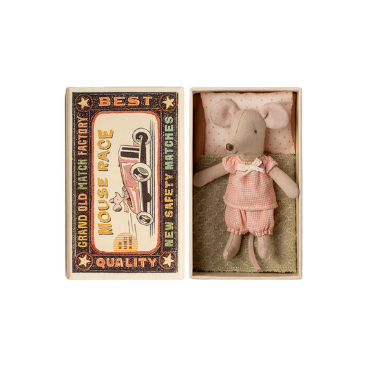 Maileg Little sister mouse in matchbox