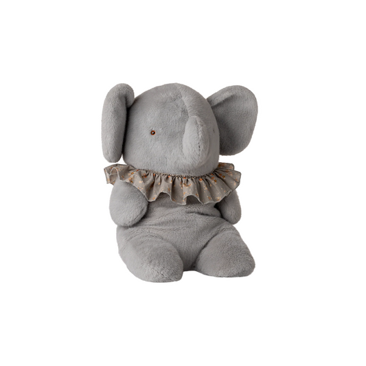 Maileg Elephant plush, Big - Blue/grey
