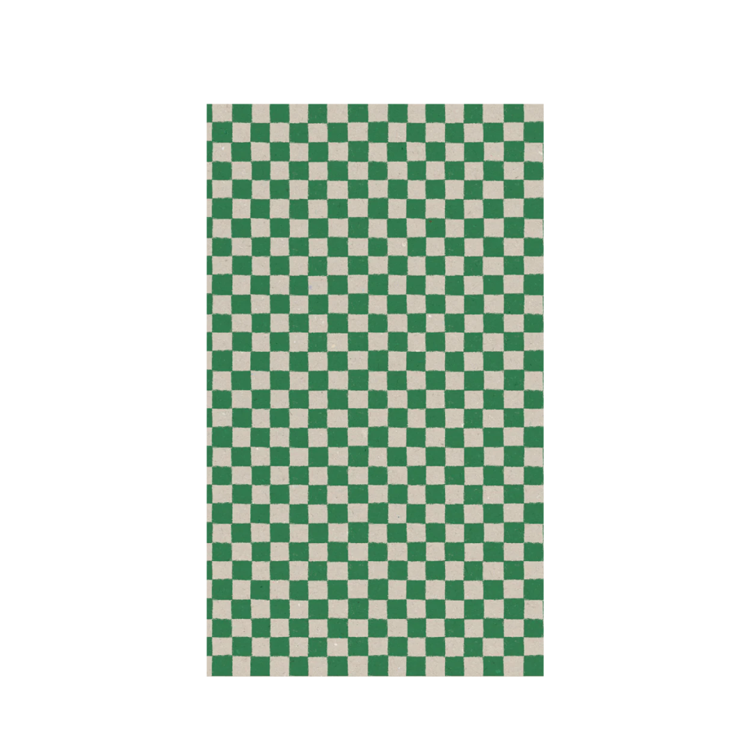 Maileg Gift wrap, 10 m - Checker - Green