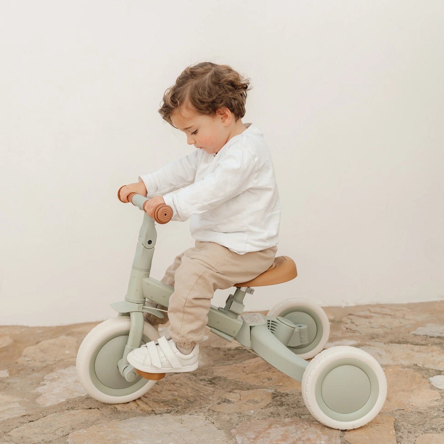 Little Dutch 4 in 1 Tricycle with Push Bar - Green