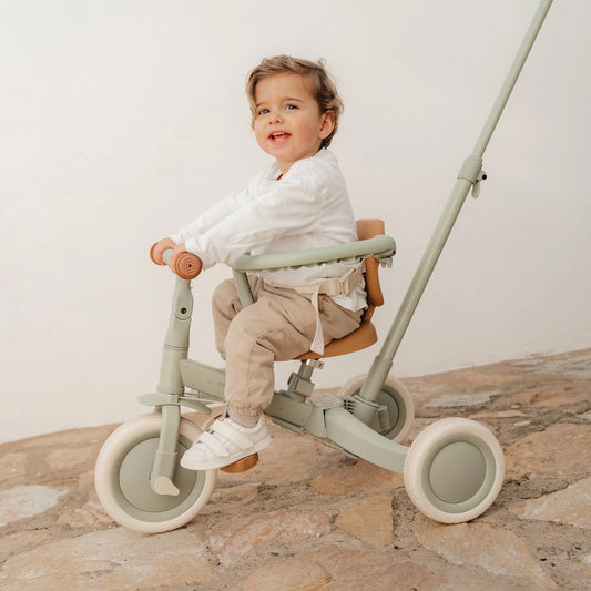 Little Dutch 4 in 1 Tricycle with Push Bar - Green