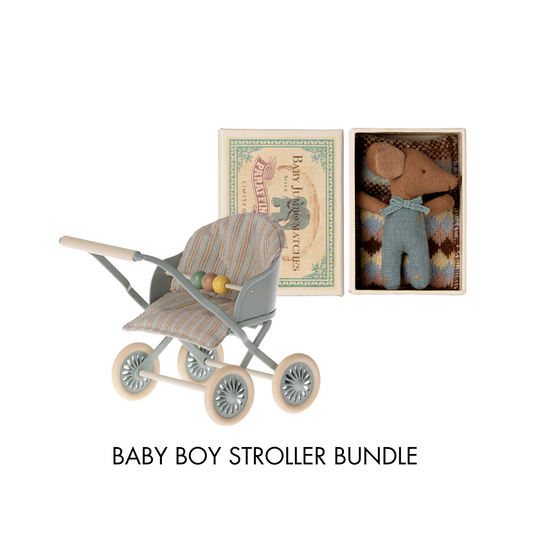Maileg Baby Boy Stroller Bundle