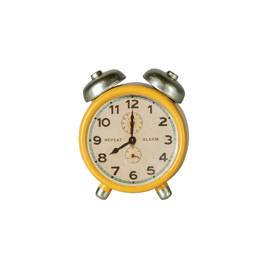Maileg Alarm clock for Maileg Mouse in Yellow, from Maileg SS25 collection