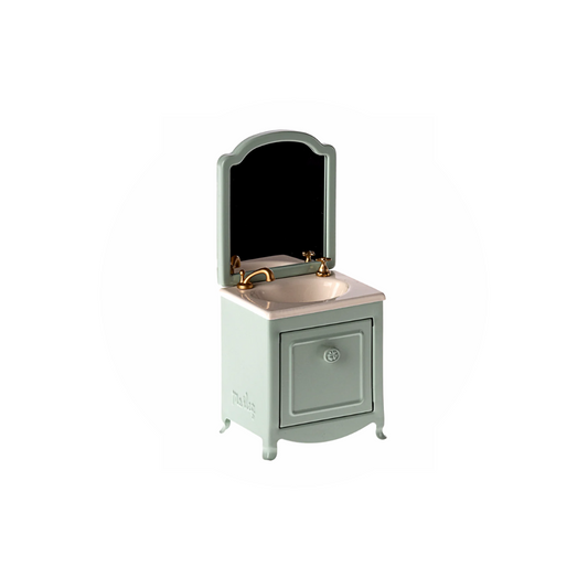 Maileg Mouse Sink Dresser with mirror, Mint