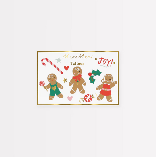 Meri Meri Gingerbread Temporary Tattoos