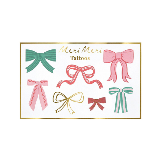 Meri Meri Festive Bows Temporary Tattoos
