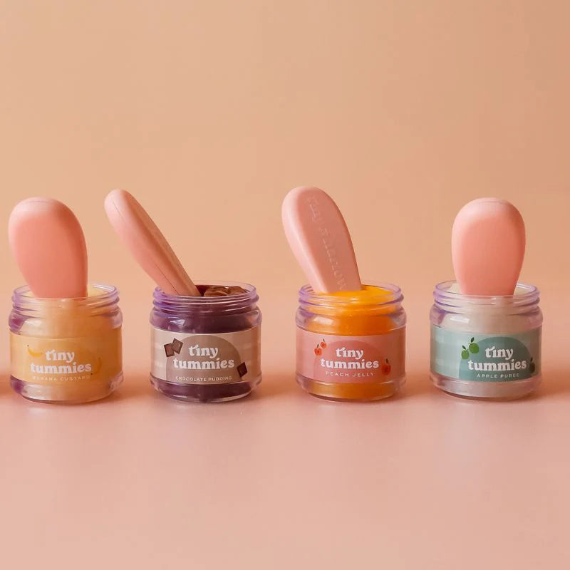Tiny Harlow Tiny Tummies Peach Jelly Food Jar & Spoon Set