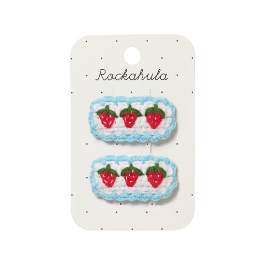 Rockahula Crochet Strawberry Frill Clips