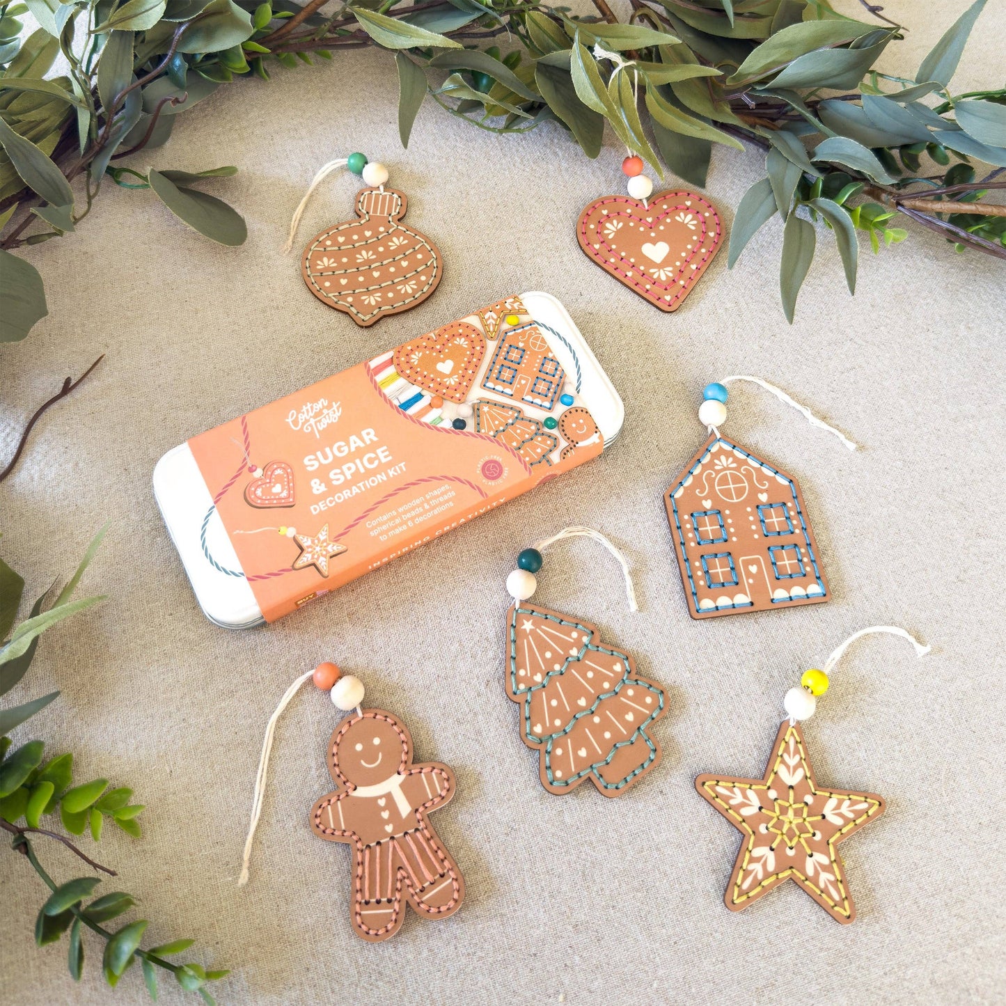 Cotton Twist (WE PREPAY ALL USA DUTIES) - Sugar & Spice Christmas Decoration Kit