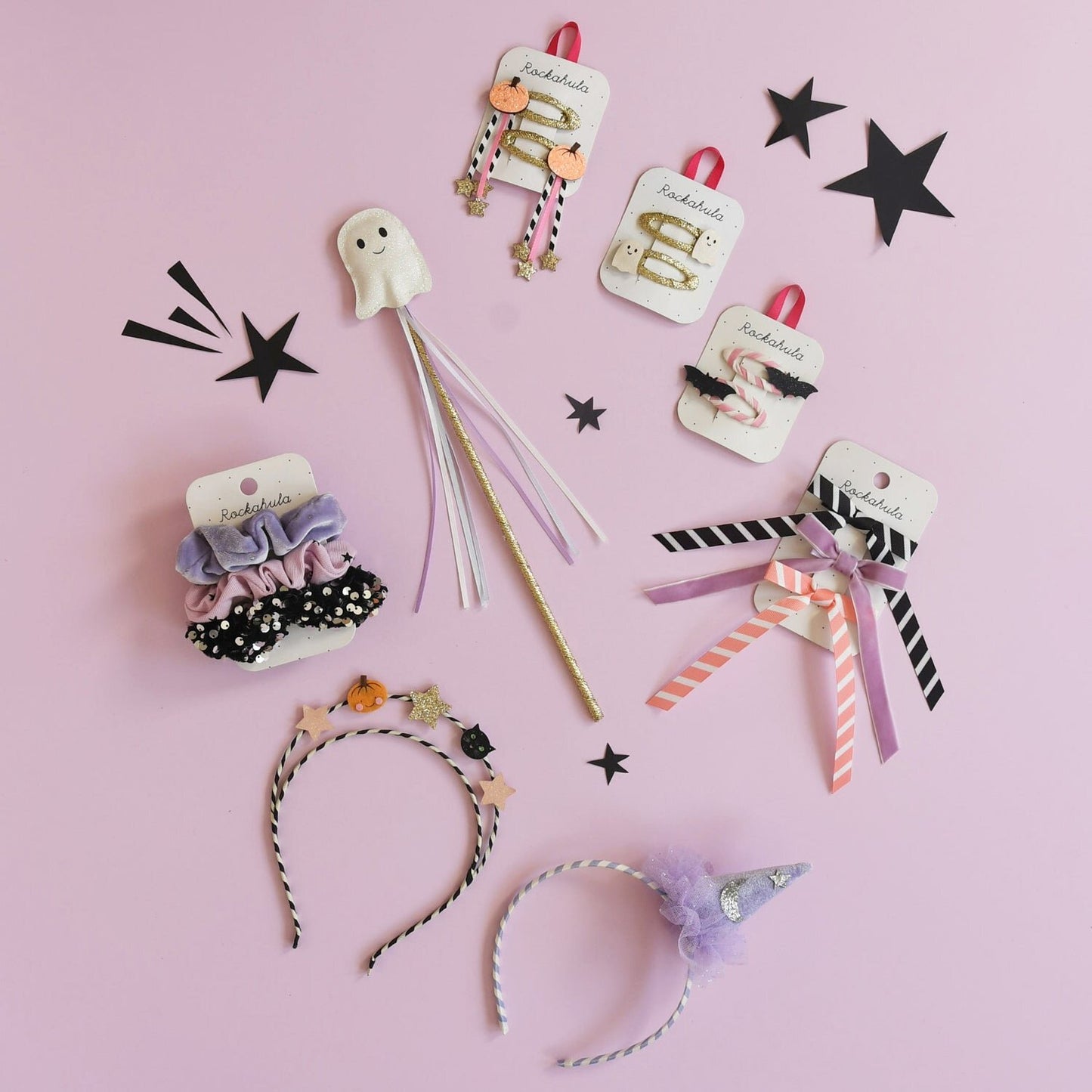 Rockahula Halloween Boo-tiful Long Bow Clips