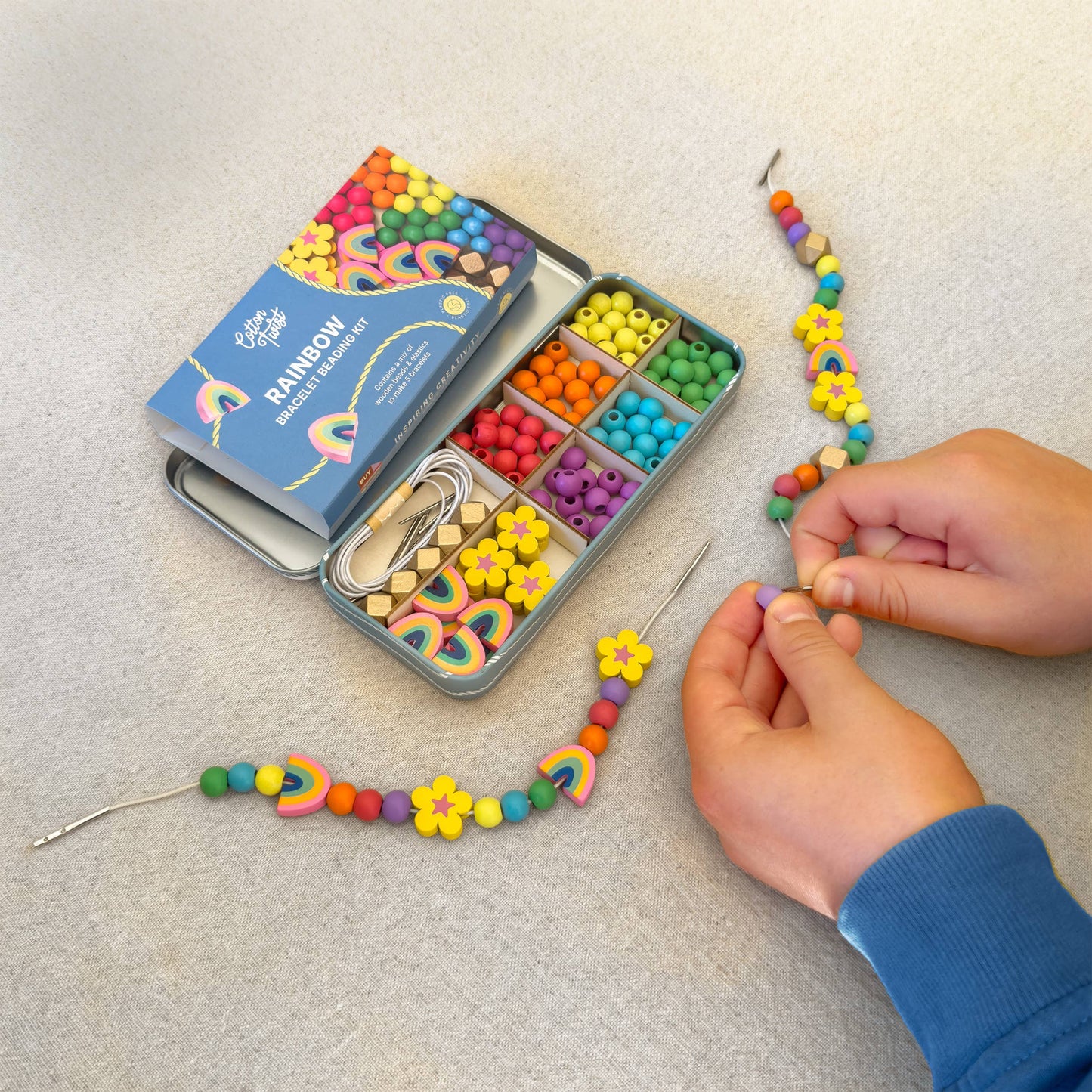 Cotton Twist (WE PREPAY ALL USA DUTIES) - Rainbow Bracelet Bead Kit