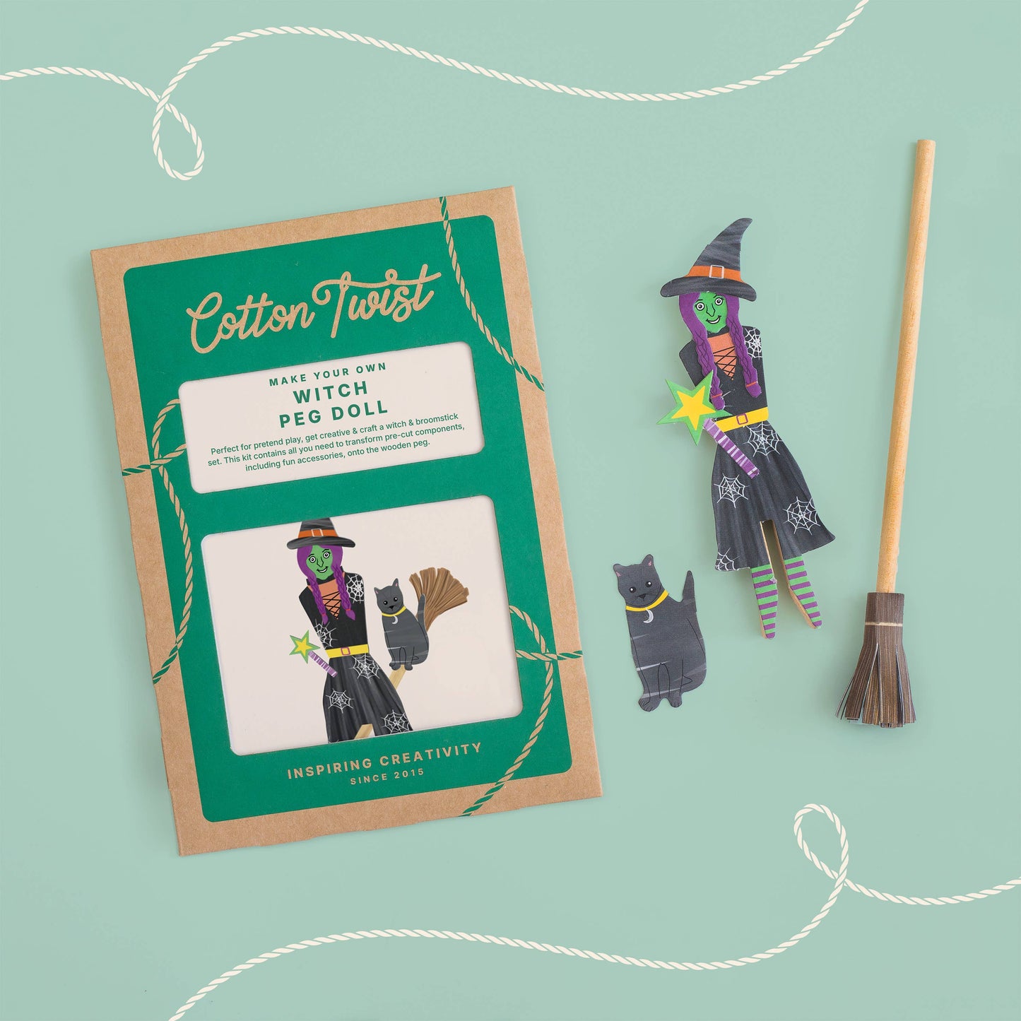 Cotton Twist - Make Your Own Witch Peg Doll