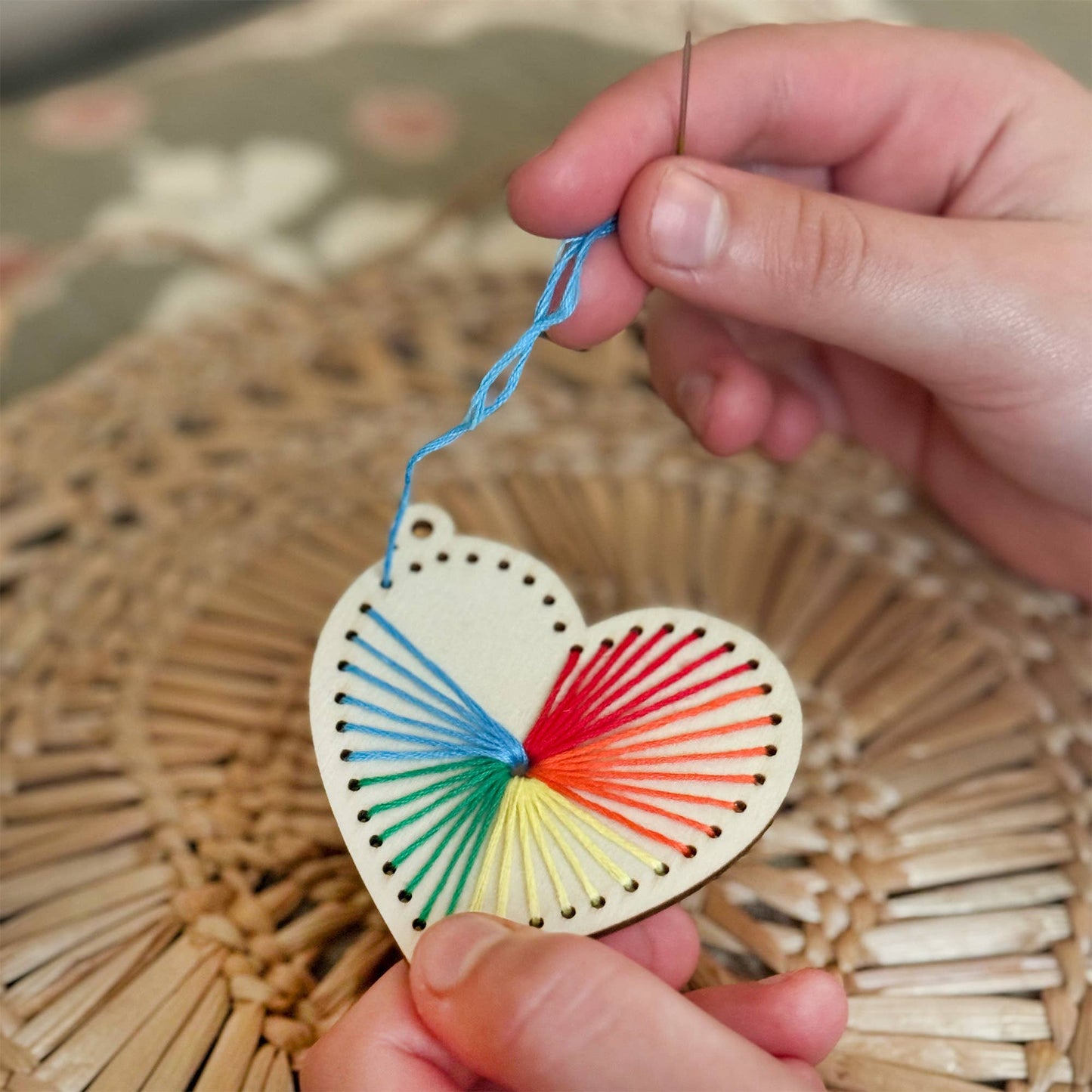 Cotton Twist (WE PREPAY ALL USA DUTIES) - Heart Keyring Craft Kit