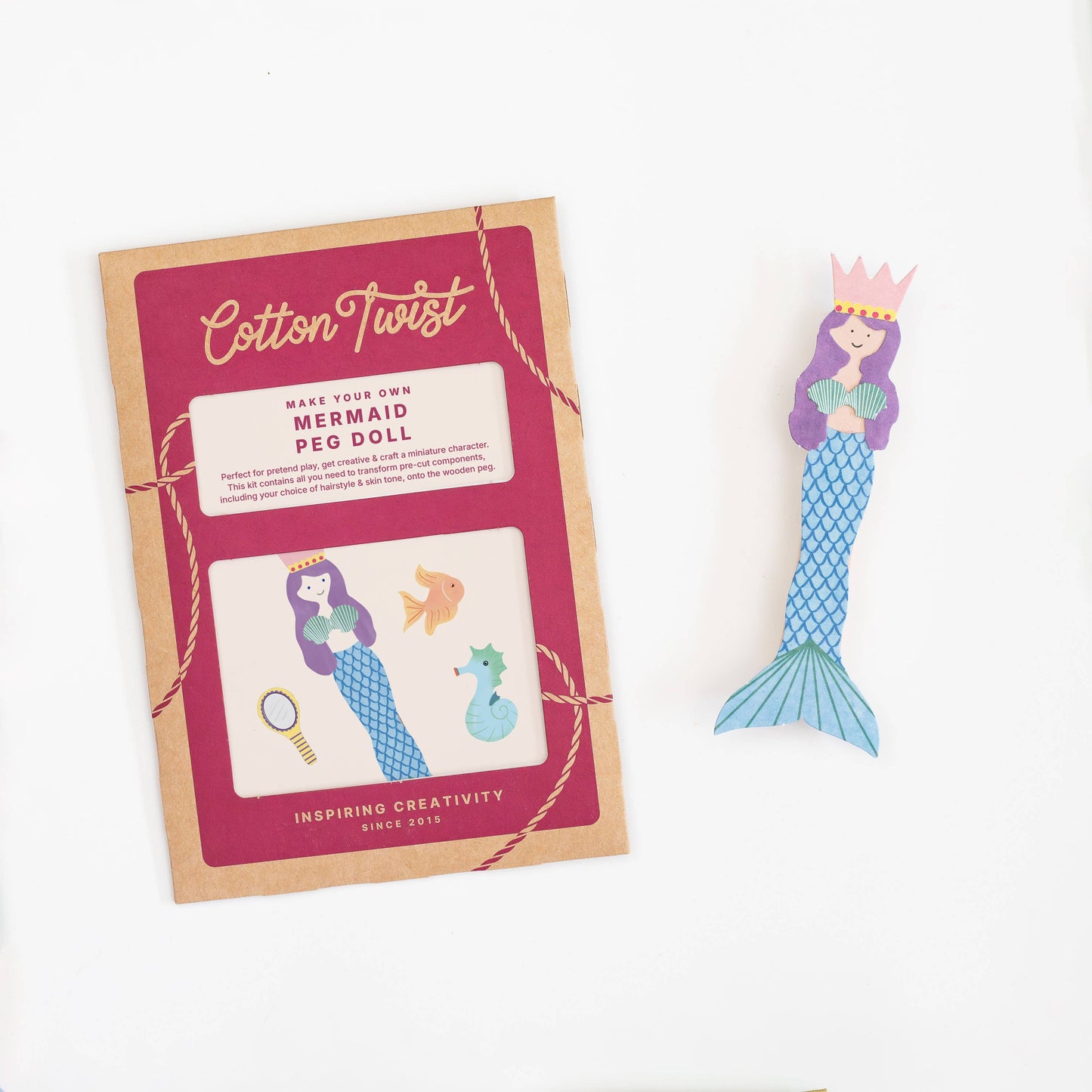 Cotton Twist Make Your Own Mermaid Peg Doll