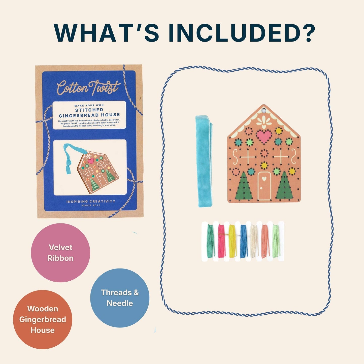 Cotton Twist - Make Your Own Stitched Gingerbread House