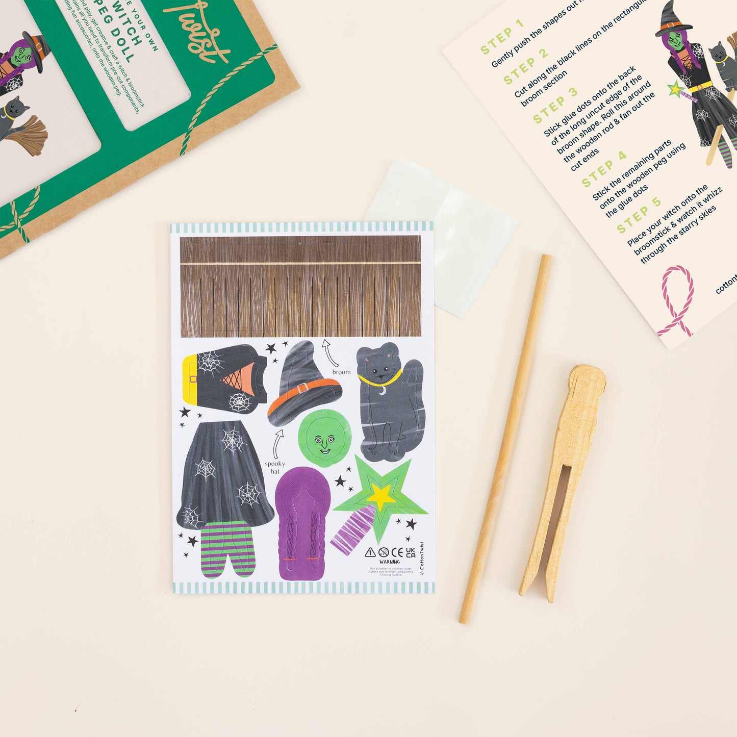 Cotton Twist - Make Your Own Witch Peg Doll