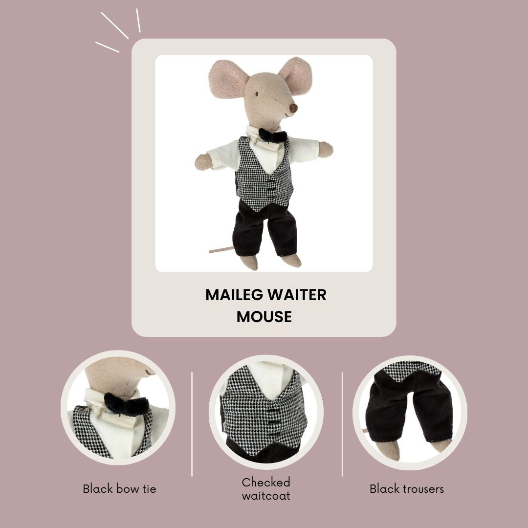 Maileg Waiter Mouse – Mouse in a Box