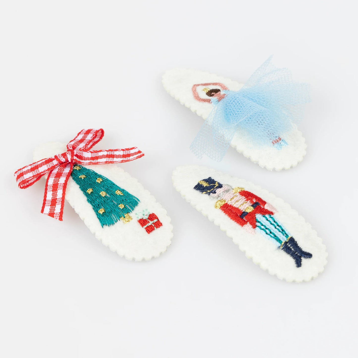 Meri Meri Embroidered Nutcracker Hair Clips (x 5)