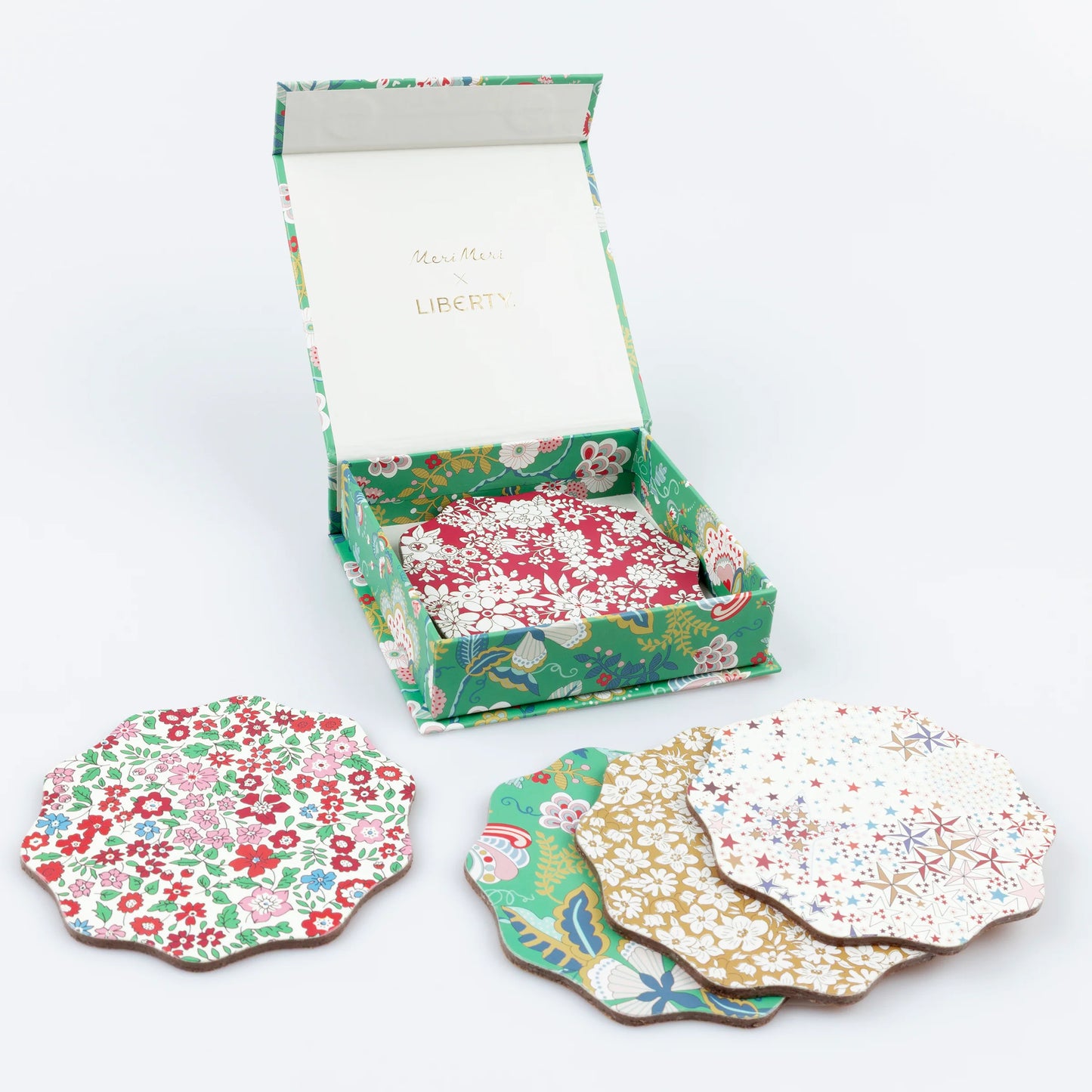 Meri Meri x Liberty Winter Coasters (x 6)