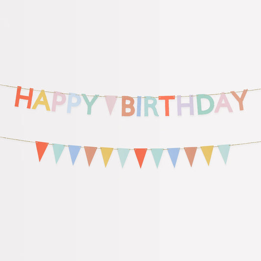 Meri Meri Happy Birthday Mini Matchbox garland set