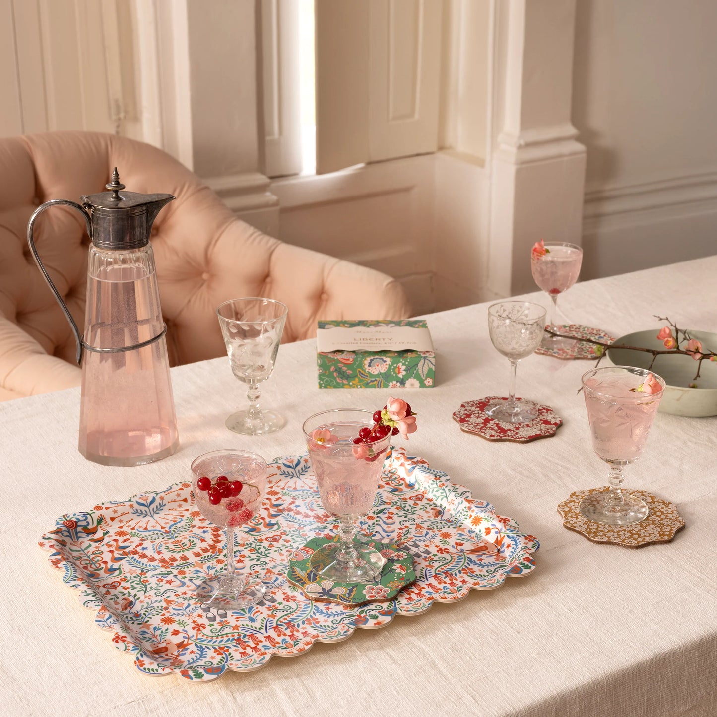 Meri Meri x Liberty Winter Coasters (x 6)