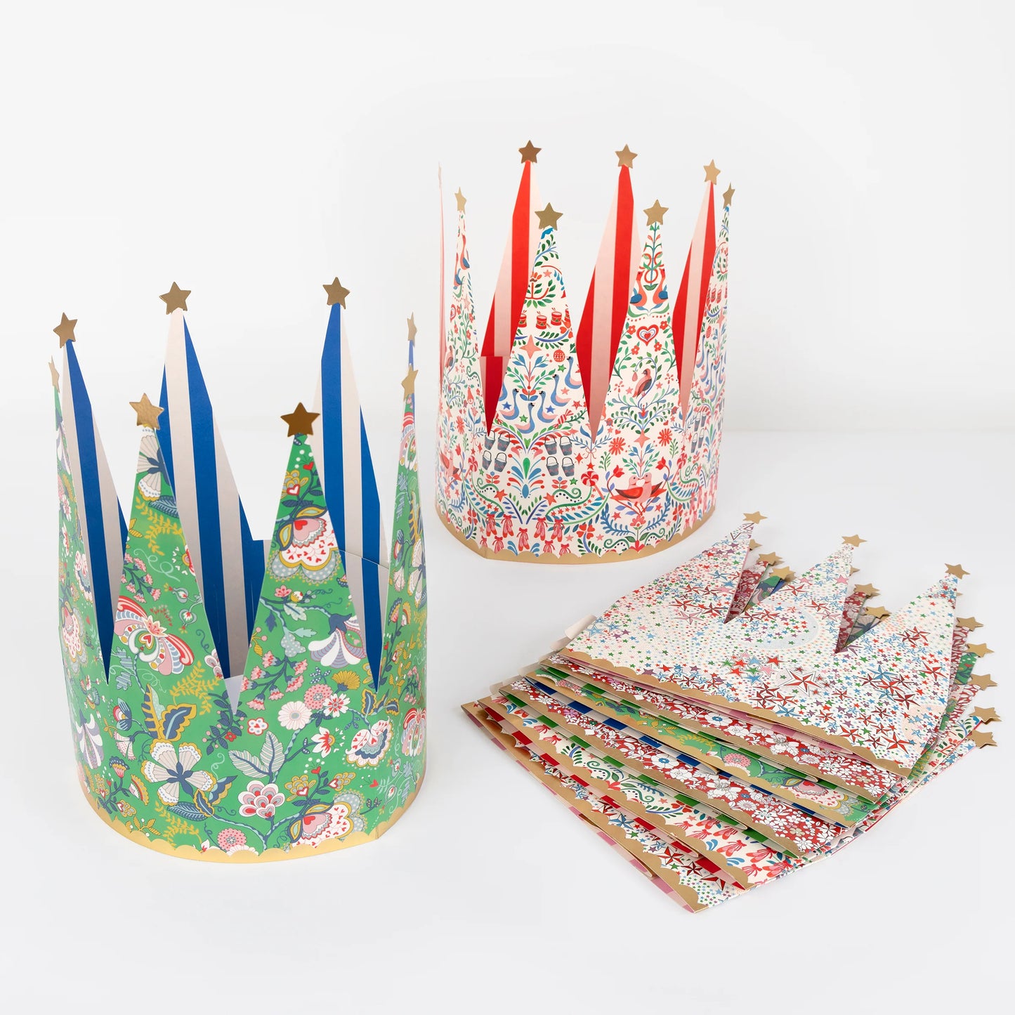 Meri Meri x Liberty Festive Party Crowns (x 8)