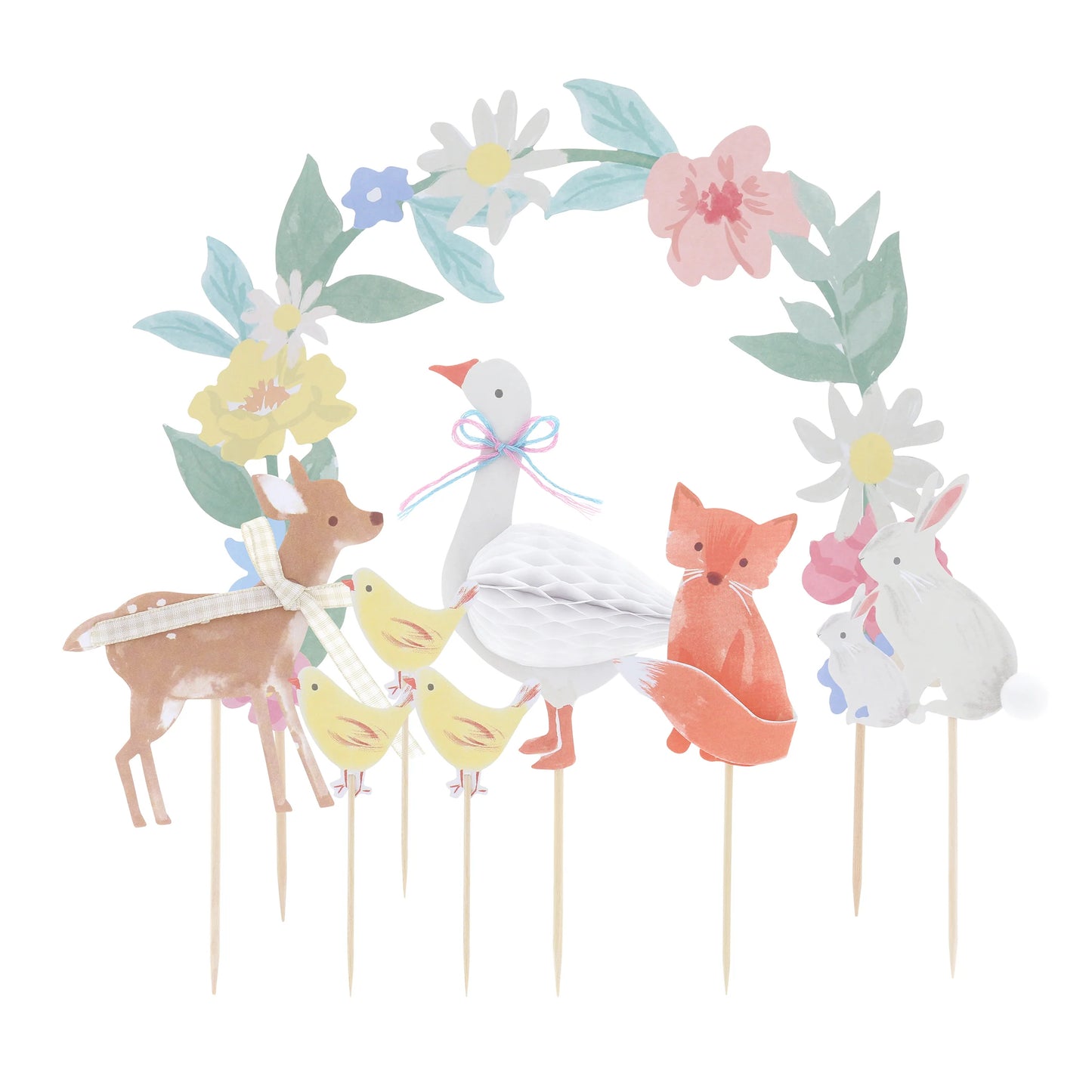 Meri Meri Little Animals Cake Toppers (x 8)