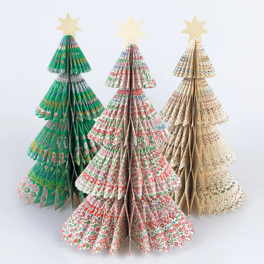 Meri Meri x Liberty Paper Honeycomb Trees (x 3)
