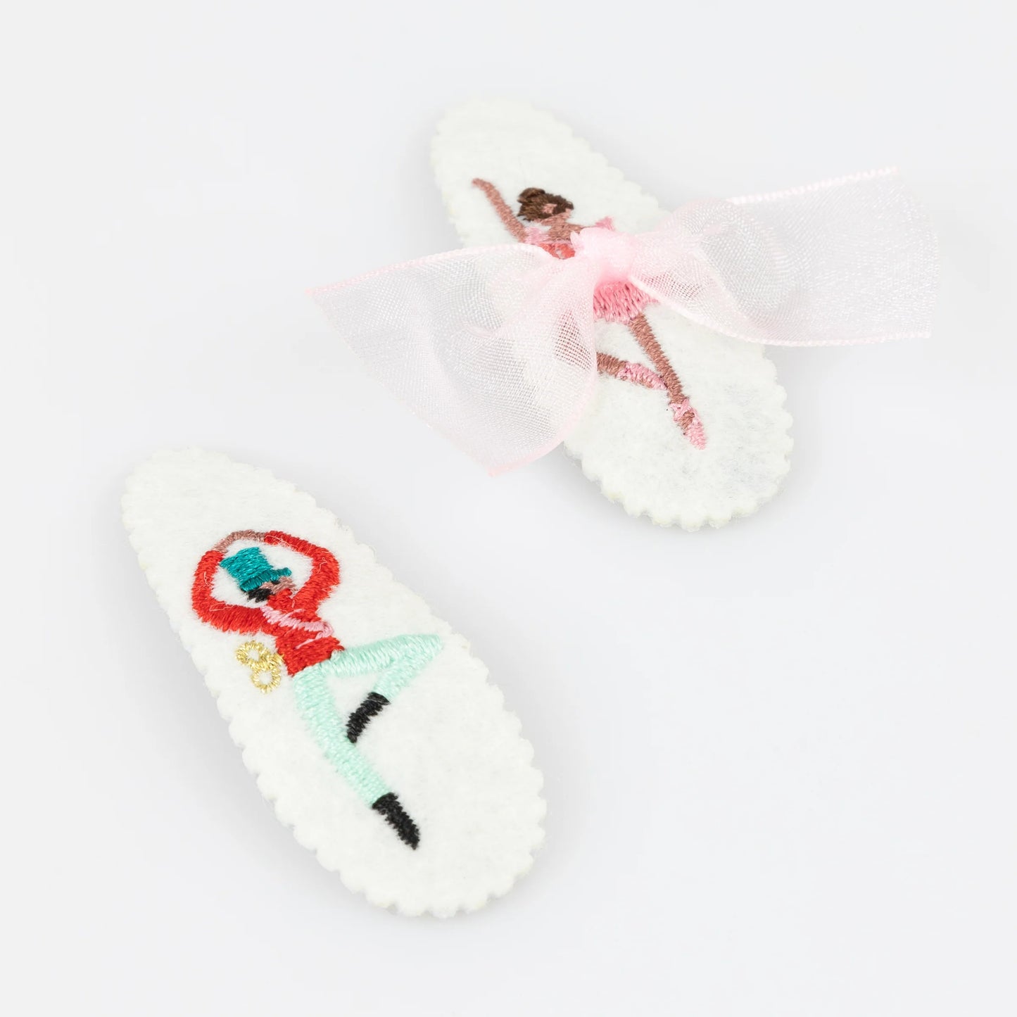 Meri Meri Embroidered Nutcracker Hair Clips (x 5)