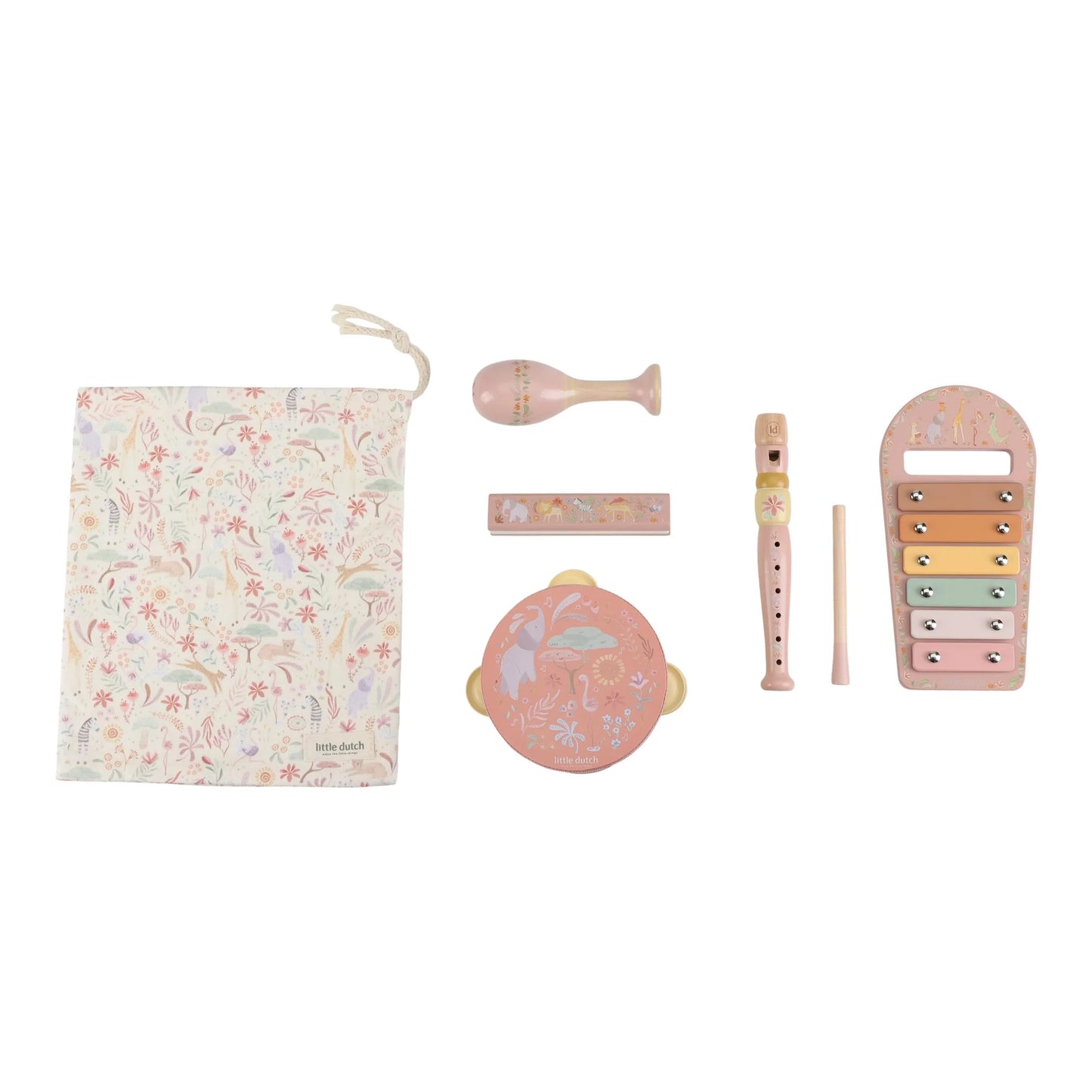 Little Dutch Music set Pink - Safari Friends