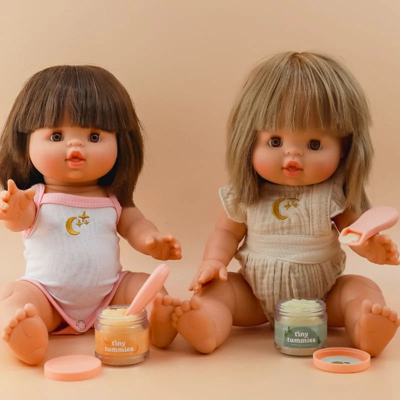 Tiny Harlow Tiny Tummies Banana Custard Food Jar & Spoon Set